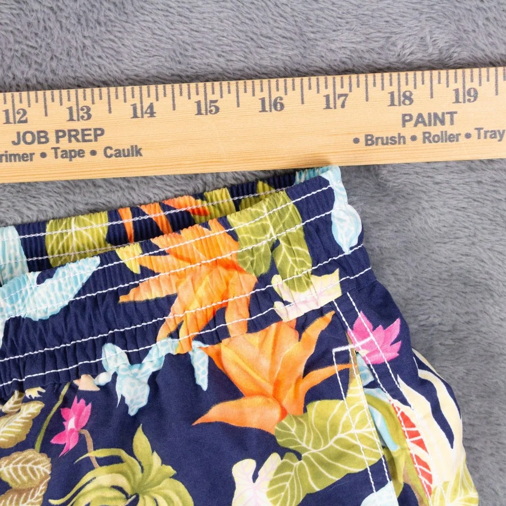 Vilebrequin Swim Trunks Mens XXL Blue Floral Tropical Nylon Shorts